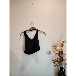 Brandy Melville Black Halter Crop Top‎ | One Size | Classic Minimalist Style